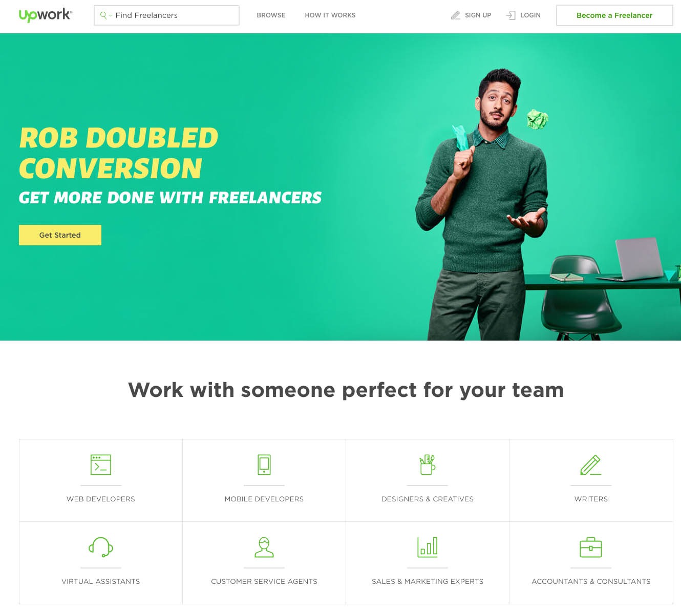 UPWORK accepteert American Express Creditcards1