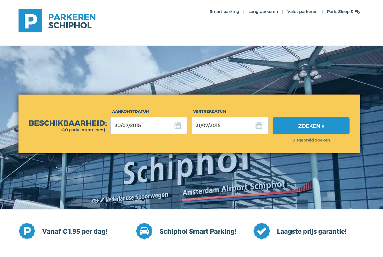 Parking Schiphol Amsterdam accepteert American Express Credit Cards